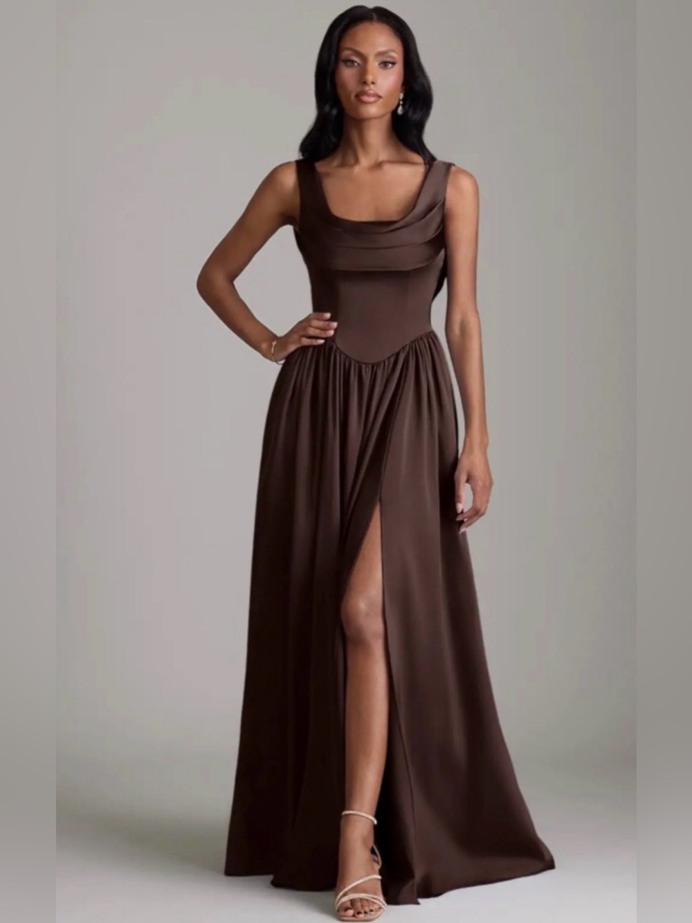 Azazie Novi Ganache